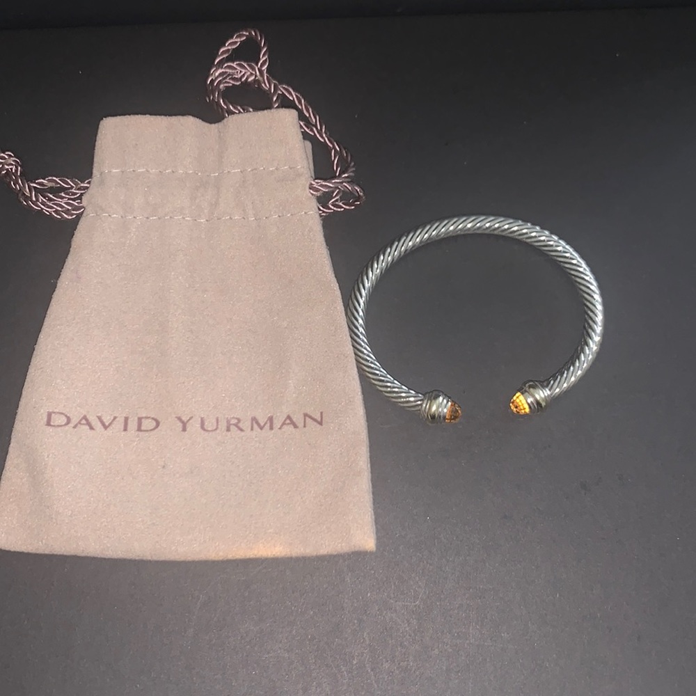 David Yurman Cable Classic Bracelet with Citrine and 14K Gold, 5mm
